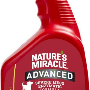 Nature's Miracle P-96987 Advanced Stain and Odor Eliminator Dog, For Severe Dog Messes, Sunny Lemon Scent,32 oz