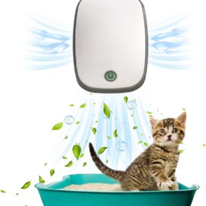 Ozone Odor Eliminator, Cat Litter Deodorizer, Pet Odor Eliminator, Ionizer Air Purifier for Cat Litter Box, Pet Carpet, Shoe Box, Bathroom, Wardrobe, Garbage Can