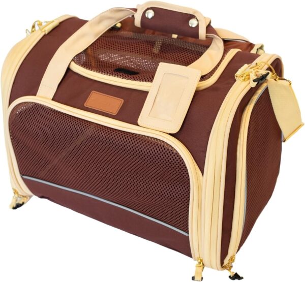 PetProved Pet Carrier Dog Carrier for Small Medium Dogs Large Cat Carrier Bag Pet Carriers for Cats Pet Carriers for Dogs Cat Bag Travel Carrier Small Dog Car Carrier Bag Foldable Pet Carrier