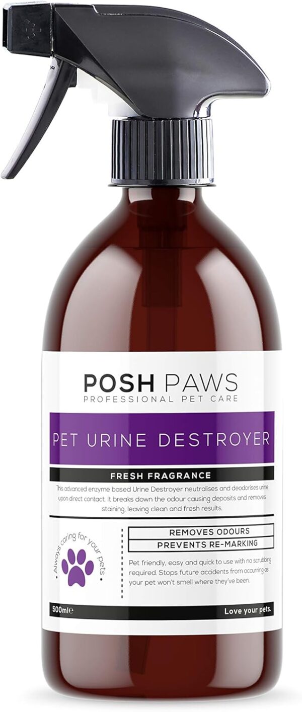 Posh Paws Pet Urine Destroyer Remover, 500ml, clear