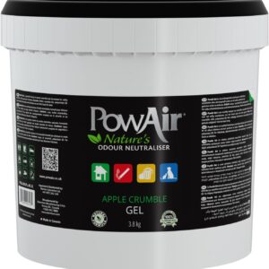 PowAir Gel Natural Odour Neutraliser - Apple Crumble Fragrance - Effective Home Odour Eliminator with Natural Essential Oils (3.8 Kg Pail)