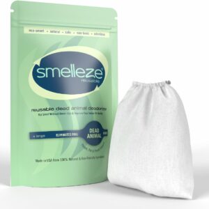 SMELLEZE Dead Animal Odor Eliminator for Strong Odor Removal - Eliminate Dead Rodent & Wildlife Smell - Safe Indoor & Outdoor Use, Natural Odor Remover, Fresh & Effective - 1 Pouch.