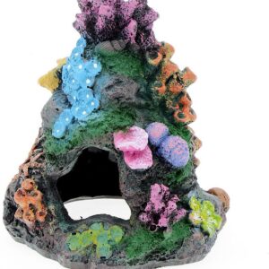 Saim Aquarium Decoration Aqua Landscape Artificial Colorful Mountain Cave