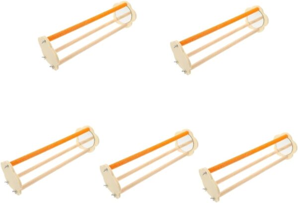 Yardwe 5pcs Chicken Stand Parrot Training Rack Bird Perch Stands Wood Bird Standing Rack Cockatiel Stand Bird Standing Stand Chick Perch Toy Table Bird Perch Office Chew Wooden The Swing